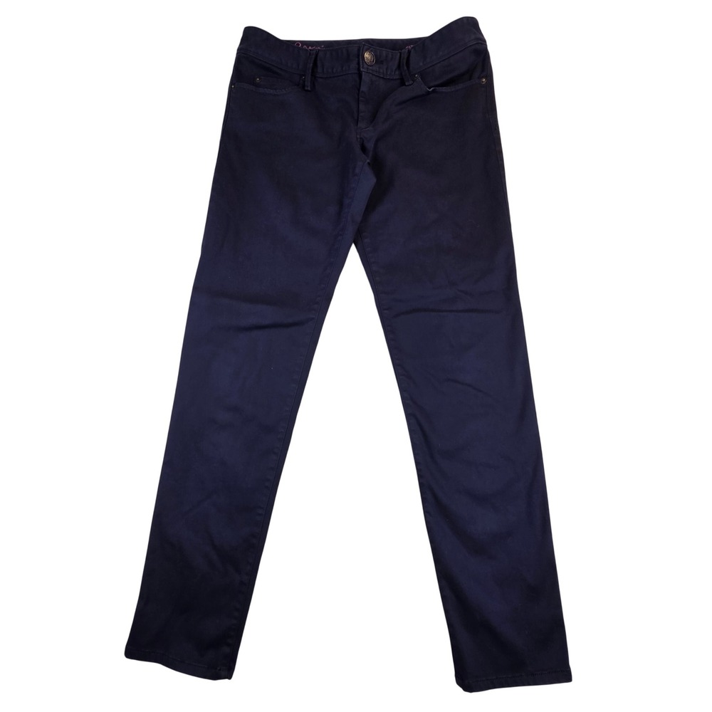 Lilly Pulitzer Worth Skinny Pants Navy Blue Stretch Mid Rise Trousers Size 8